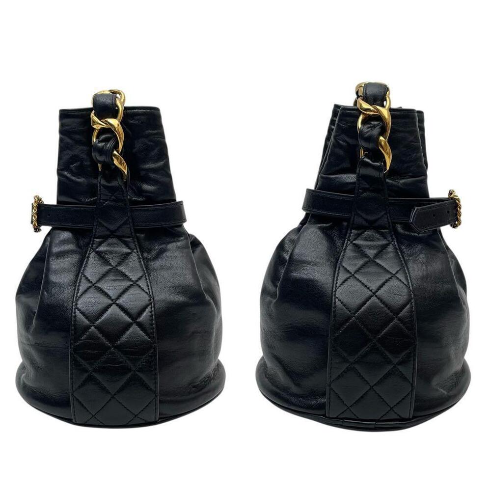 Quality Chanel Lambskin Drawstring Chain Shoulder… - image 4